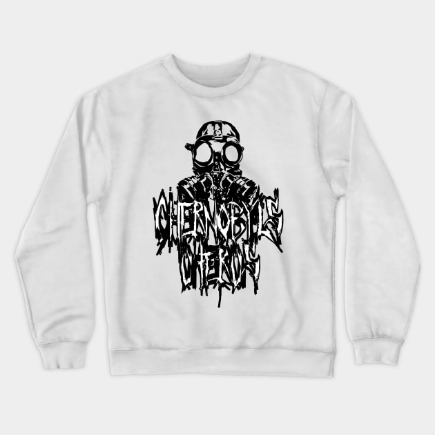 Chernobyl's Uterus Gas Mask Crewneck Sweatshirt by Kat Davers